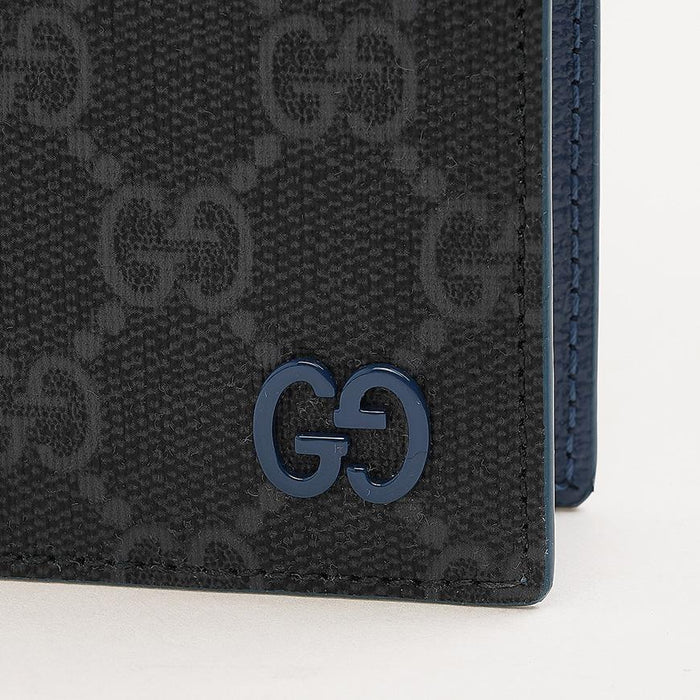 GUCCI GG Long Card Holder Wallet for Men Black Leather