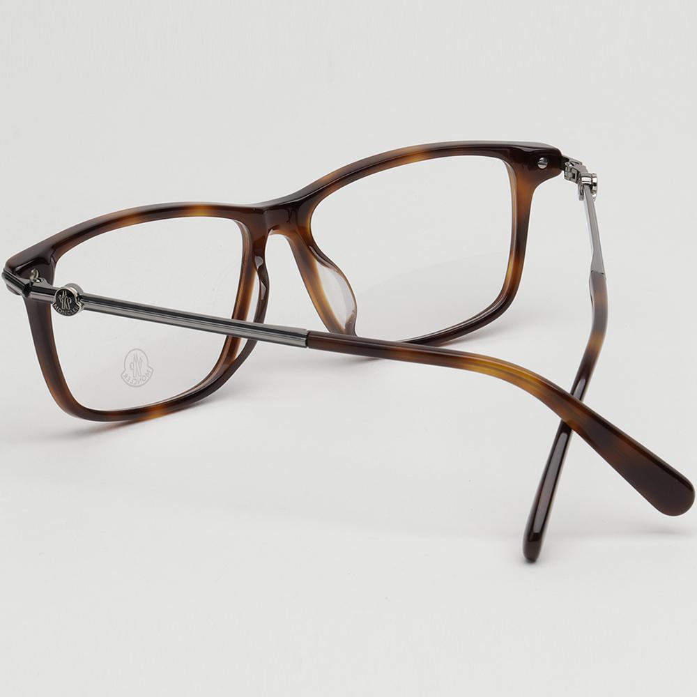 Moncler Tortoise Square Acetate Eyeglasses Asian Fit Unisex ML5205F 052