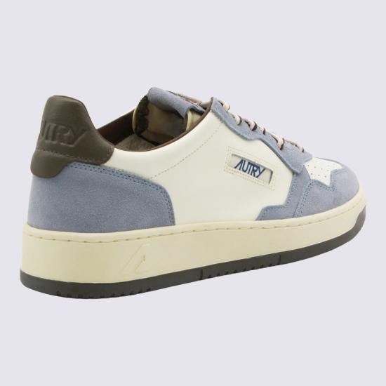 AUTRY Medalist Low Leather Sneakers for Men AULM BW06 WHT ATLBLUE DOM