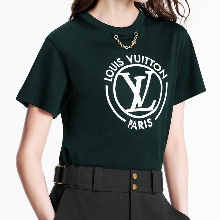 Louis Vuitton Flocked LV Logo T-Shirt 1AHEON