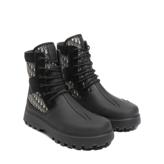 DIOR Leather Combat Boots for Men 3BO315ZYH961 BLACK DOM
