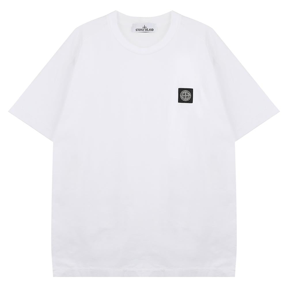 STONE ISLAND Logo Patch Cotton T-Shirt Black Men’s L1S152100027 S0013 V0001