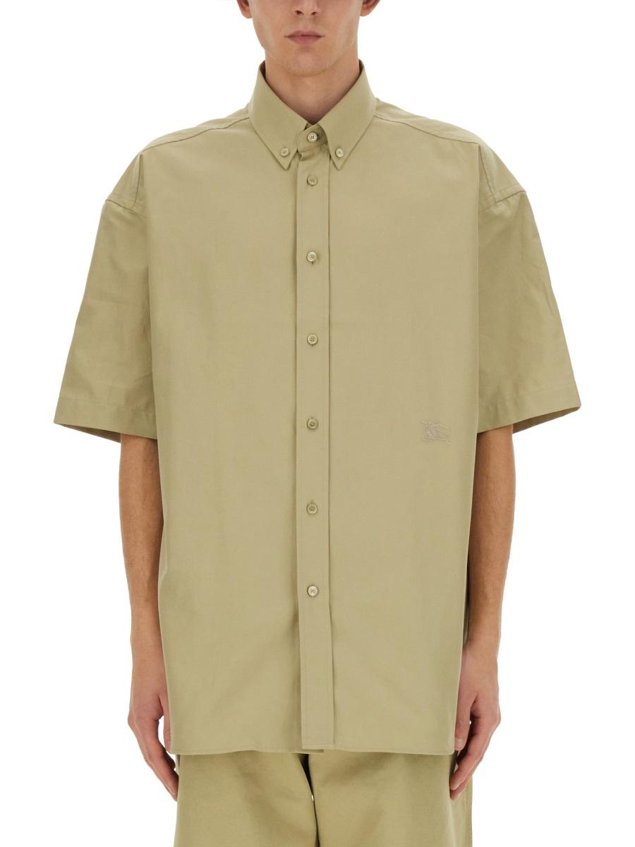 BURBERRY Short Sleeve Check Cotton Shirt Men’s B7311