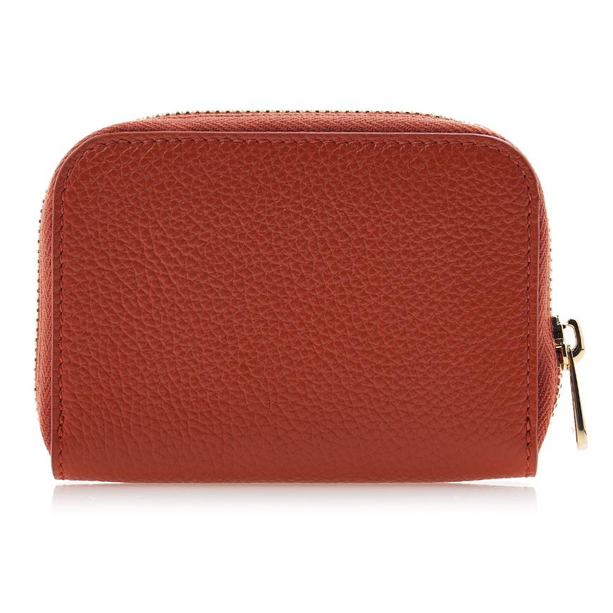 Ferragamo Gancini Leather Card Holder for Women 22 0406 TERRACOTTA 0770059