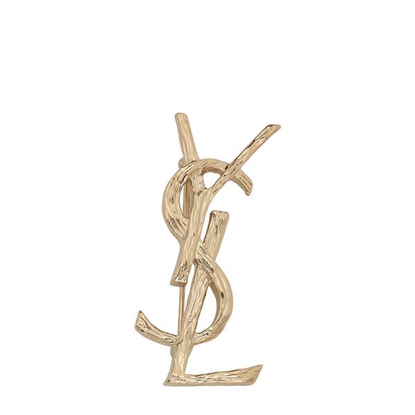 Saint Laurent Gold Cassandra Opium Brooch