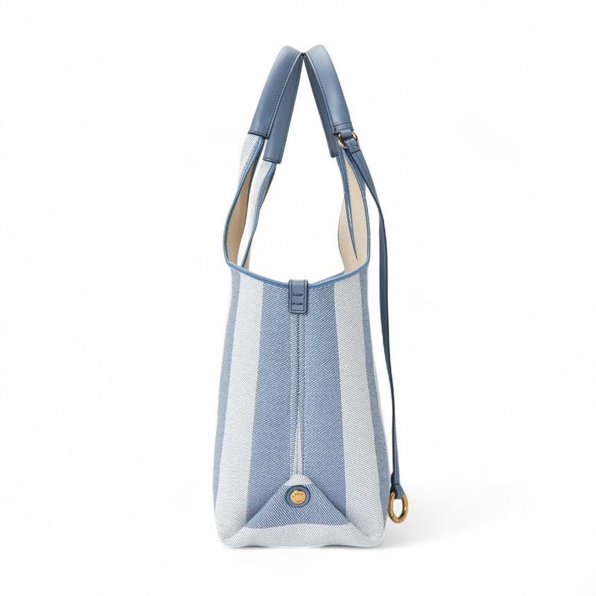 Chloe East-West Striped Tote Bag