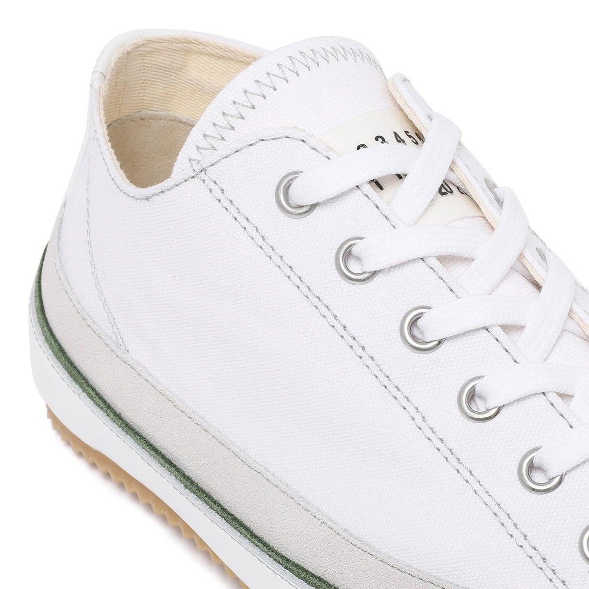 Maison Margiela White Leather Low-Top Sneakers