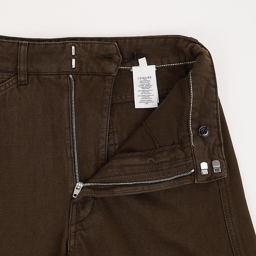 Lemaire High-Waist Curved Pants Women’s Classic Trousers Brown