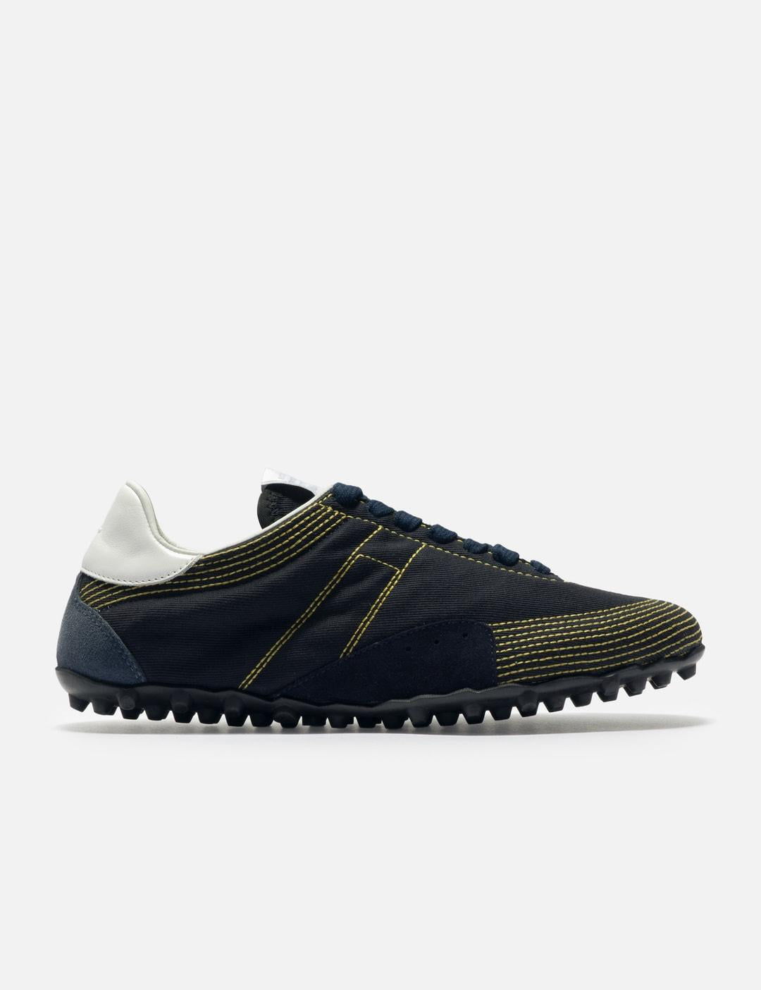 Maison Margiela Burgundy Leather Low-Top Sneakers