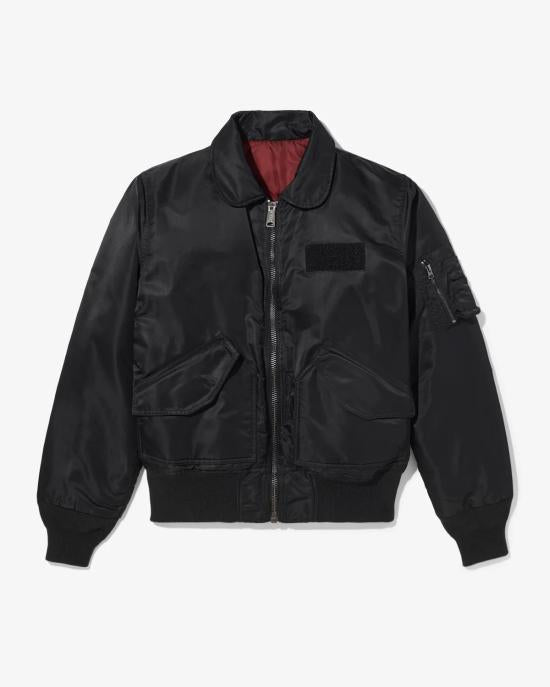 Noah Black Bomber Jacket NOAU241 CRJP206