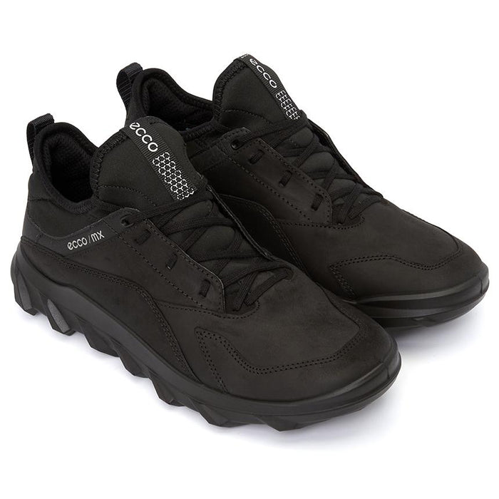 ecco Men’s Leather Low-Top Sneakers Black