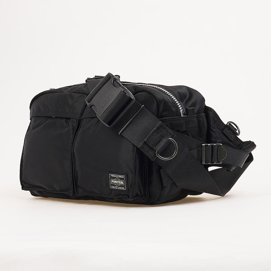 PORTER Unisex TANKER Hip Bag Waist Pack Black Nylon