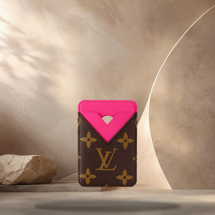 Louis Vuitton Pondichery Pink Port Card Magnet Wallet