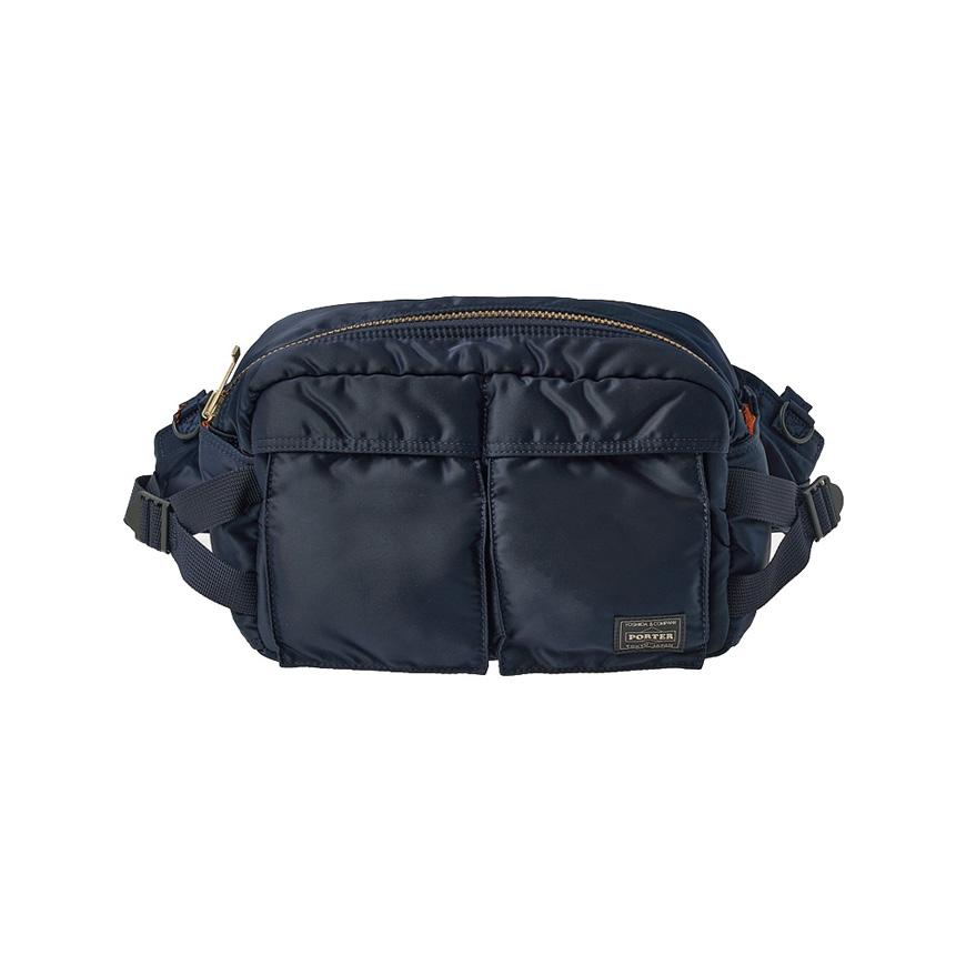 PORTER Unisex Tanker Hip Bag Black Nylon Waist Pack