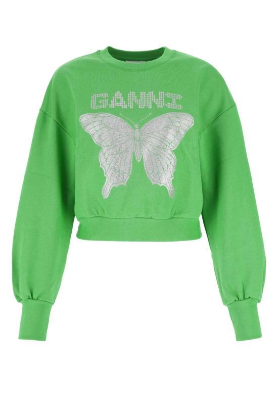 GANNI Long Sleeve Sweatshirt Top T3366801 DOM