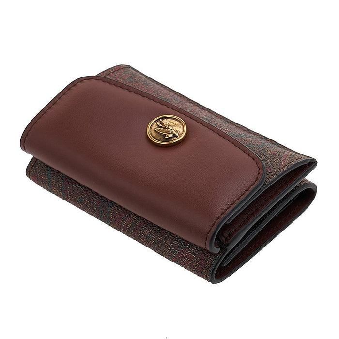 Etro Paisley Leather Bi-Fold Wallet for Women