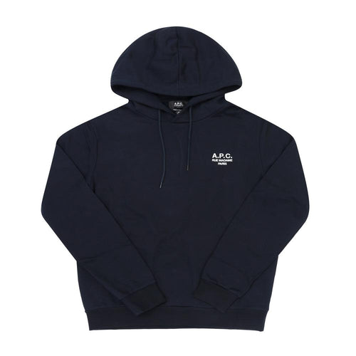 A.P.C. Dark Navy Ecru Unisex Hoodie