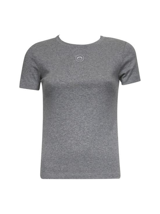 Marine Serre Gray Short Sleeve T-Shirt WTT012 ACJER0008