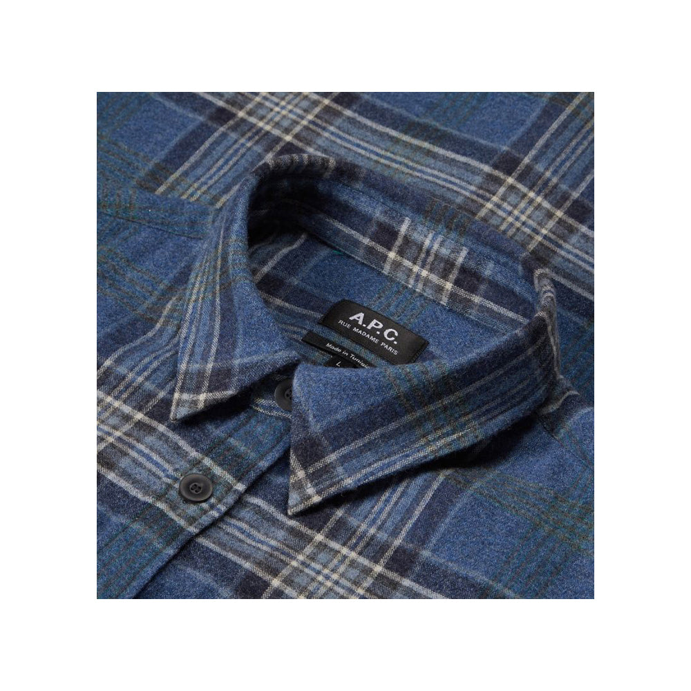 A.P.C. Breton Over Check Long Sleeve Shirt