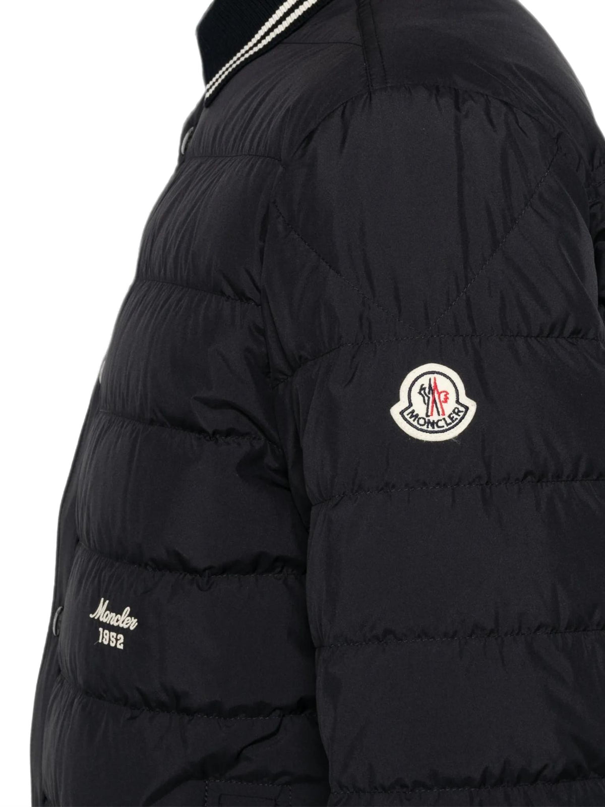 Moncler Casual Zip Jacket Men’s Navy Nylon Outerwear