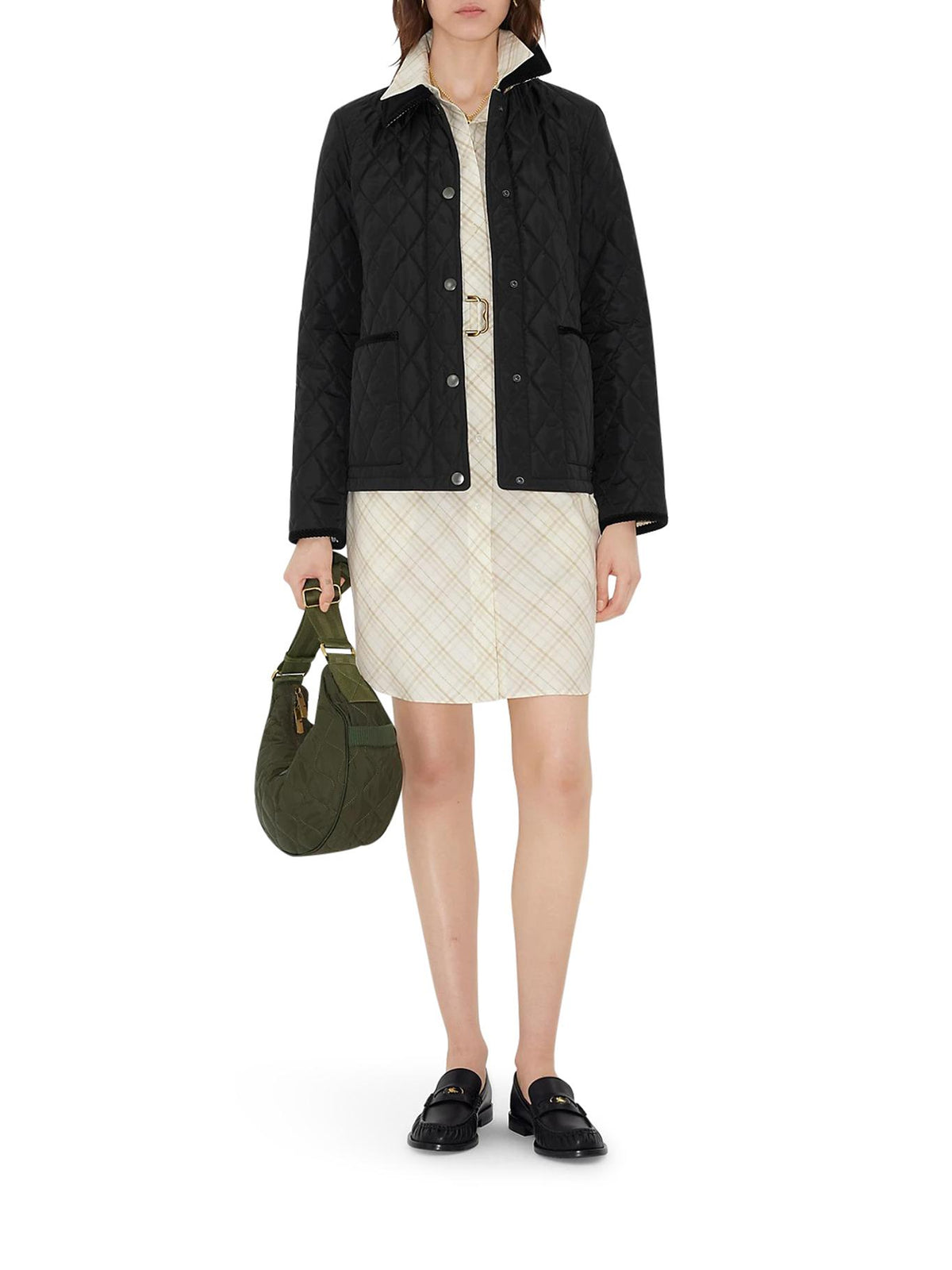 BURBERRY Black Sand IP Check Casual Jacket
