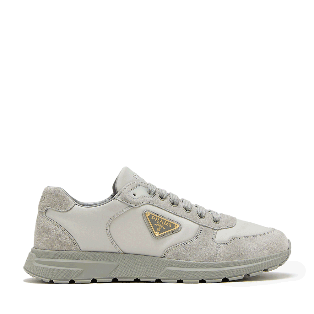 PRADA Prax Suede Low-Top Sneakers Grey Men’s 2EE436