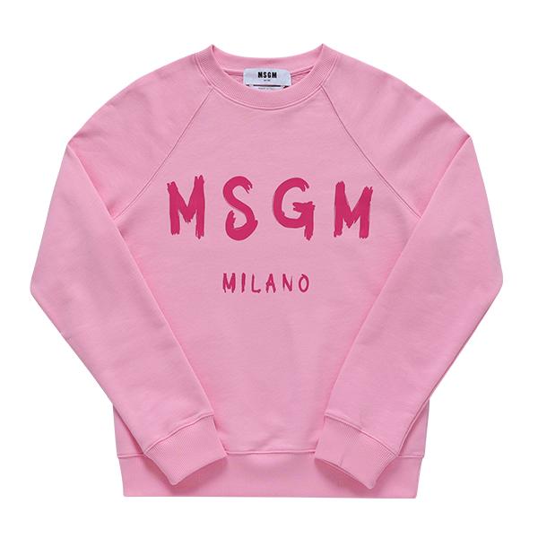 MSGM Brushed Logo Crewneck Sweatshirt for Women