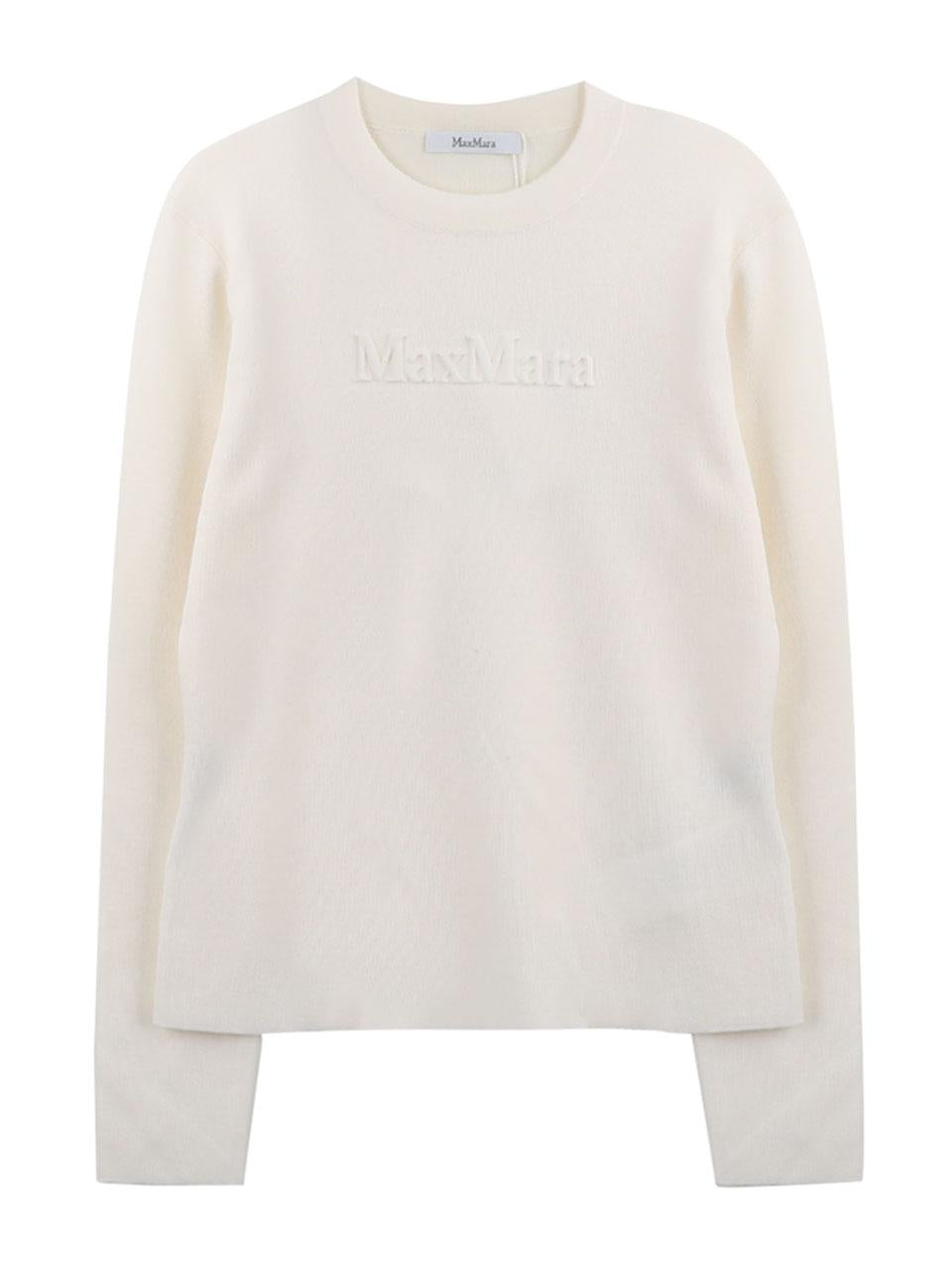 Max Mara Embossed Logo Crewneck T-Shirt MXMMANTO 001