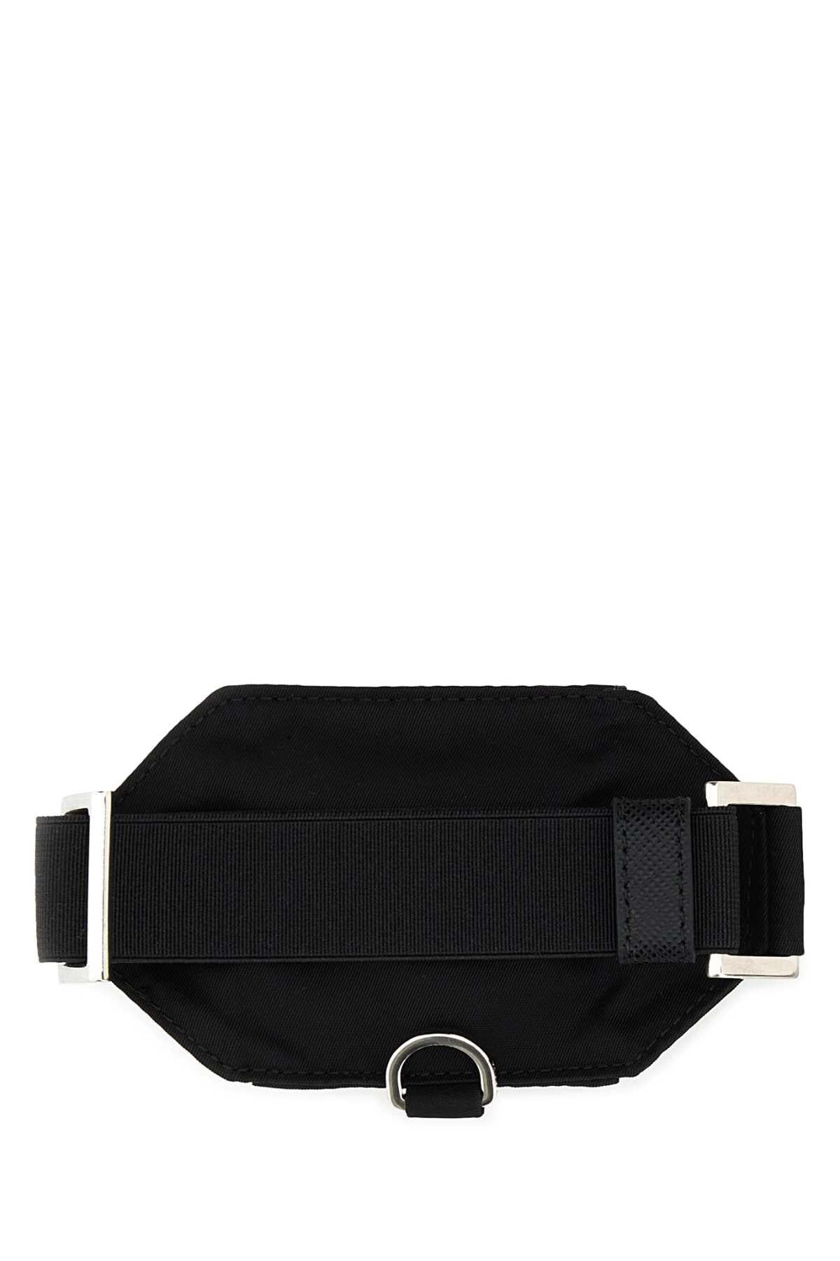 PRADA Black Leather Keyring Pouch