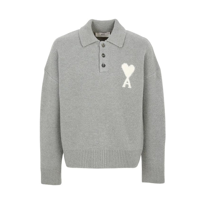 AMI Unisex Collar Knit Sweater UPL408 KN0135 058