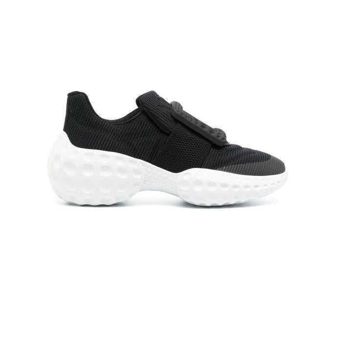 Roger Vivier Viv Run Light Buckle Low-Top Sneakers Black