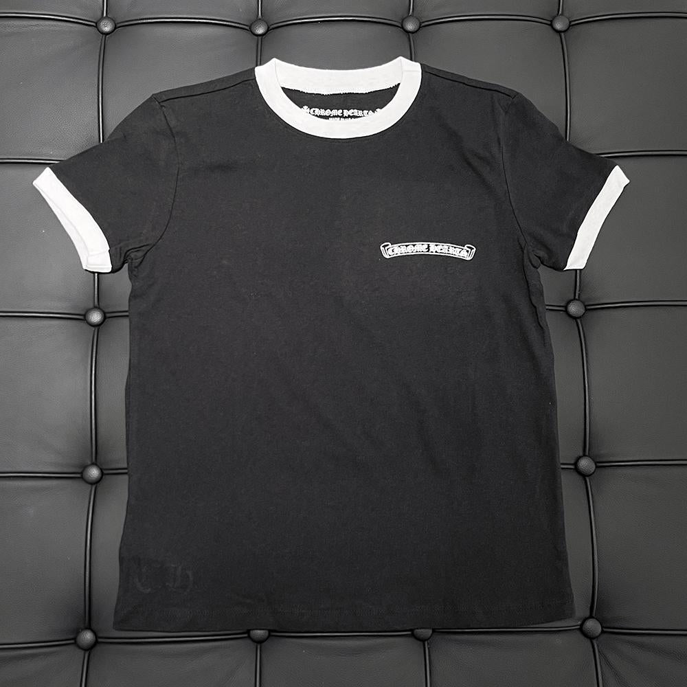 Chrome Hearts Horseshoe Roller Skate Ringer Short Sleeve T-Shirt Black/White