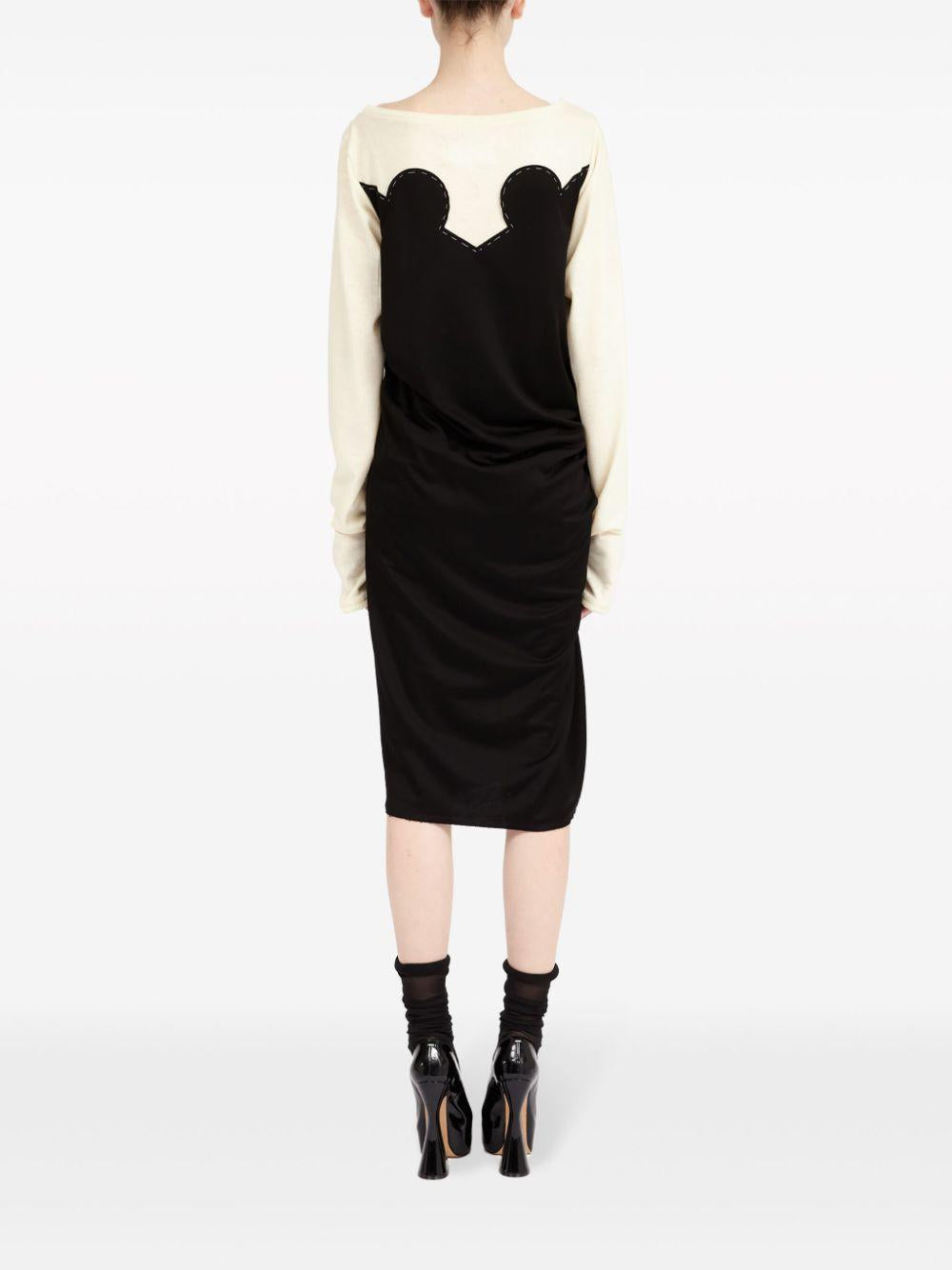Maison Margiela Long Sleeve Midi Dress SS24 Black