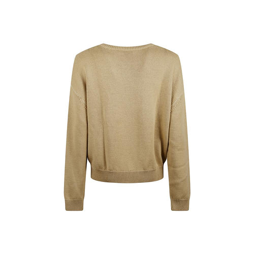 A.P.C. Beige ROND Logo Crewneck Knit Sweater for Women M23009 AAE