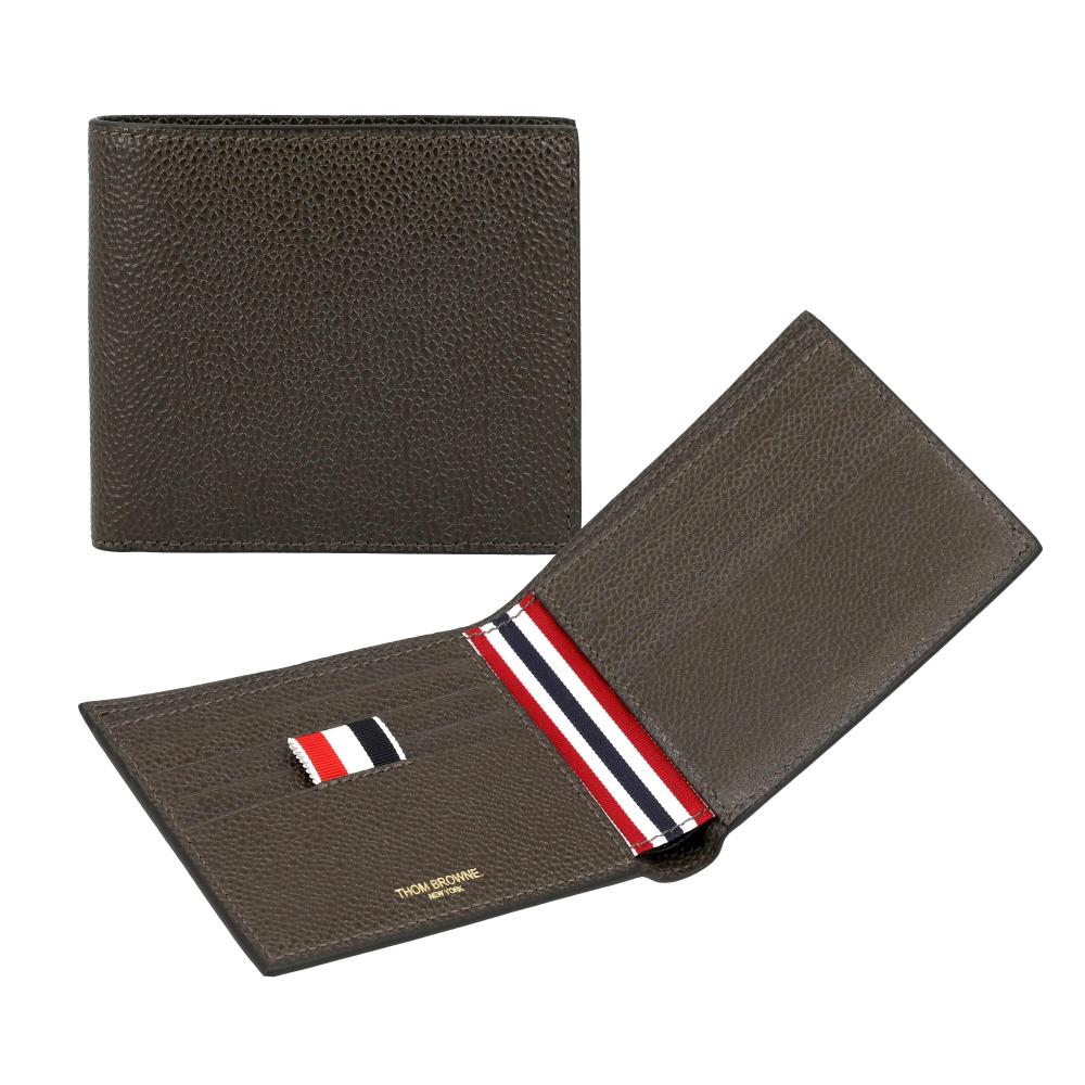 THOM BROWNE Pebble Grain Tricolor Tab Men’s Bifold Wallet