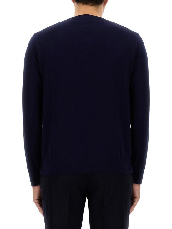 Etro Blue Wool Round Neck Knit Sweater for Men MRMA0017AC271 B0065