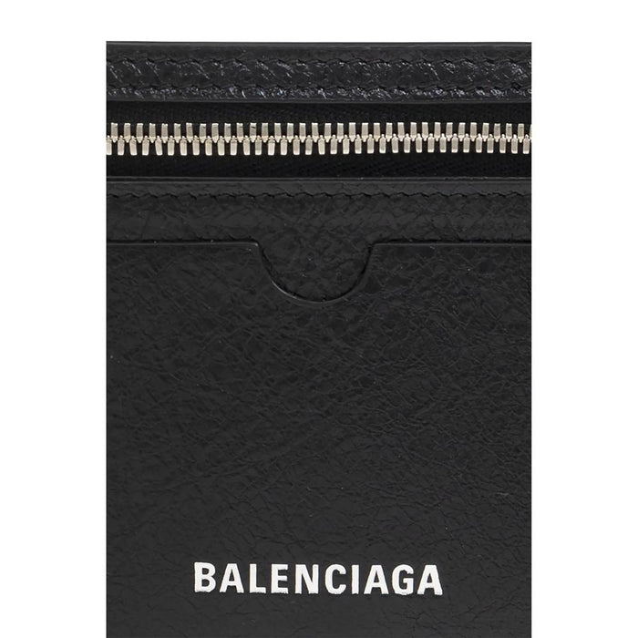 BALENCIAGA Super Busy Leather Bifold Wallet Black Men’s