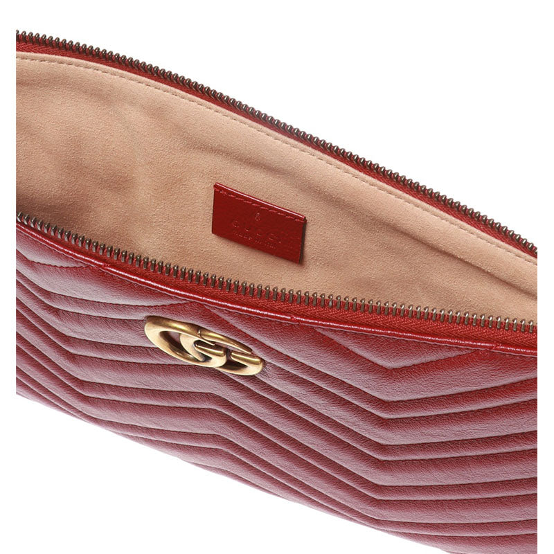 GUCCI GG Marmont Clutch Bag Gold-Tone Hardware 525541 6438
