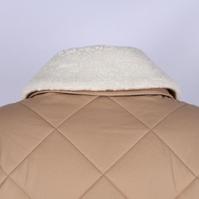 BURBERRY Diamond Quilted Cotton Gabardine Jacket Camel 80488231