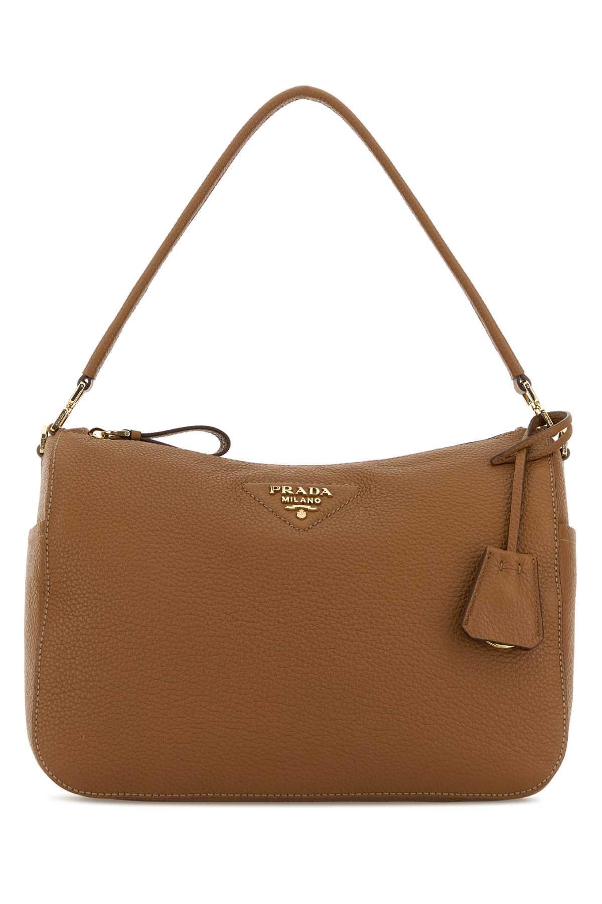 PRADA Black Vela Nylon Shoulder Bag