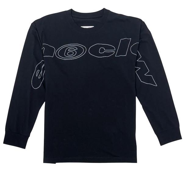 MM6 Lettering Long-Sleeve T-Shirt Black Unisex