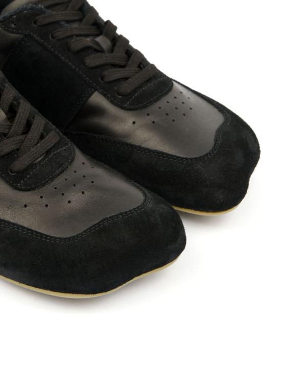MM6 Black Leather Low-Top Sneakers SH3WS0012 P6435 T8013