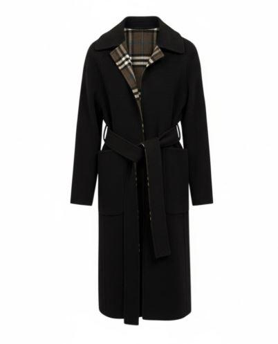 BURBERRY Reversible Check Wool Single-Breasted Coat