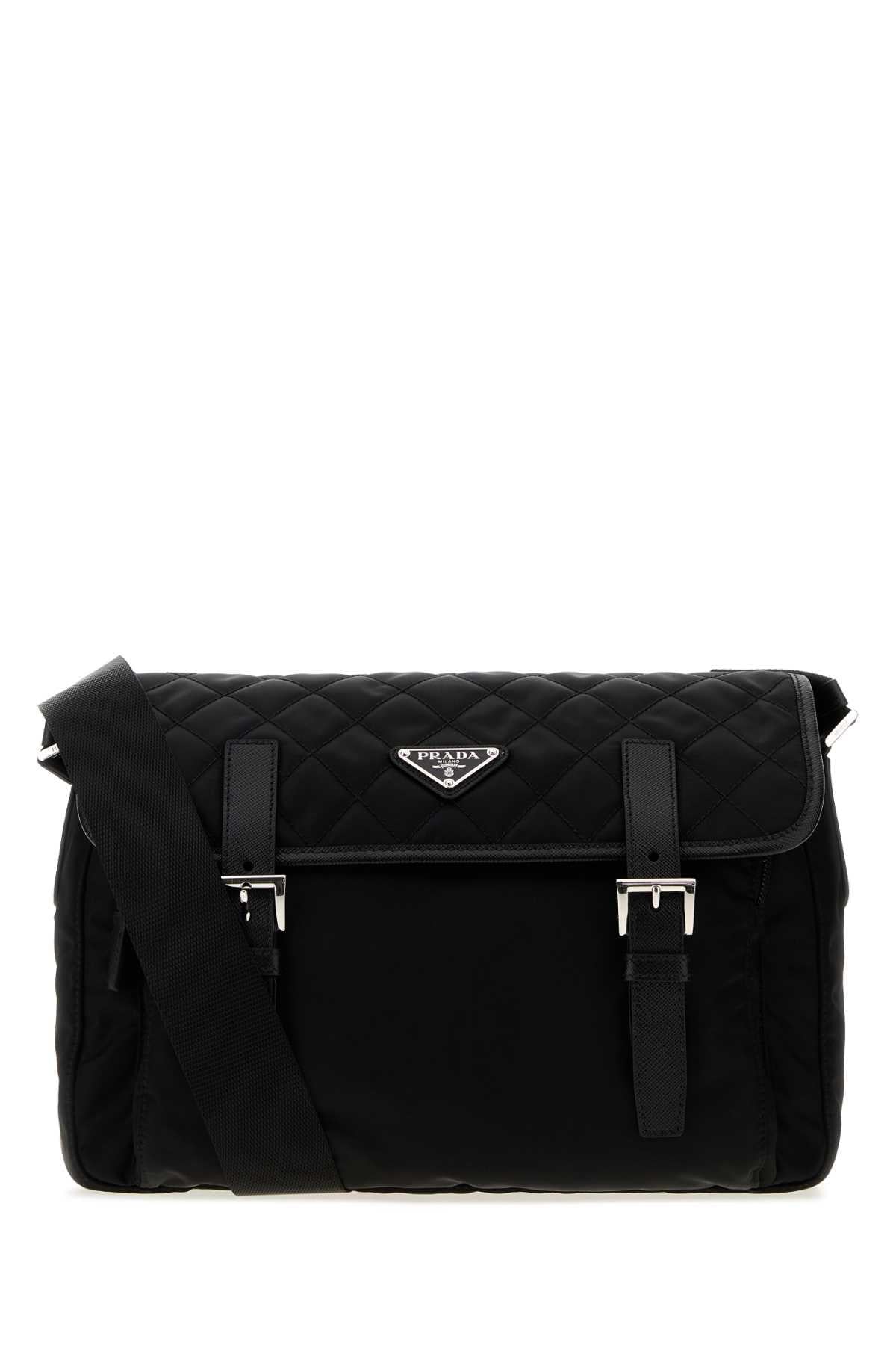 PRADA Black Leather Crossbody Bag