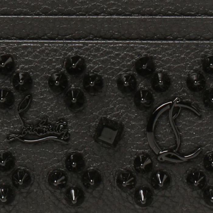 Christian Louboutin Kios Spike Logo Card Holder Black