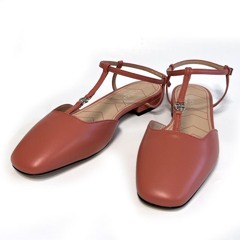 GUCCI Leather Ballet Flats 754136 BK000