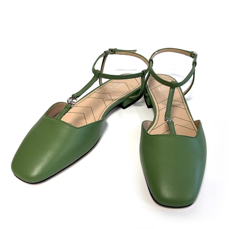 GUCCI Leather Ballet Flats 754136 BK000