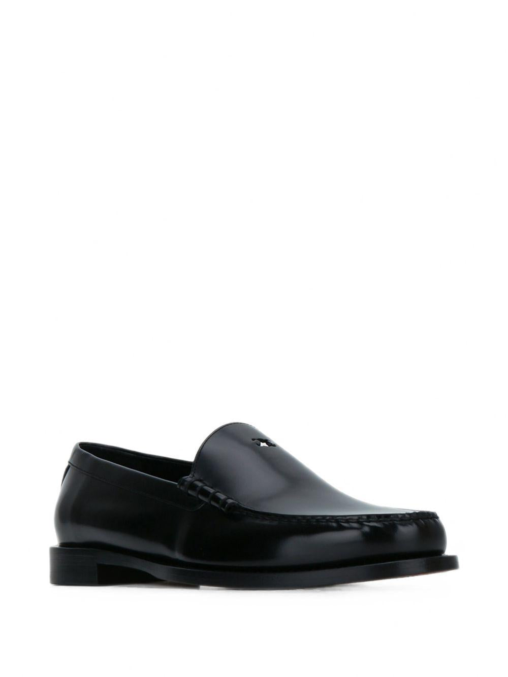 CELINE Black Leather Loafers for Men