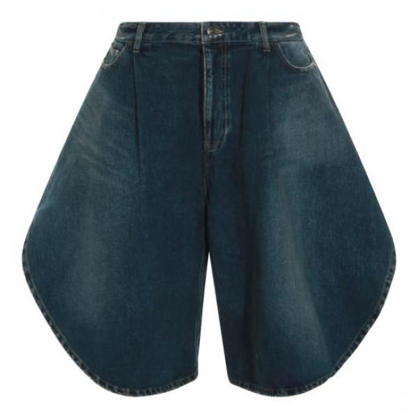 BALENCIAGA Tulip Bermuda Denim Shorts Women