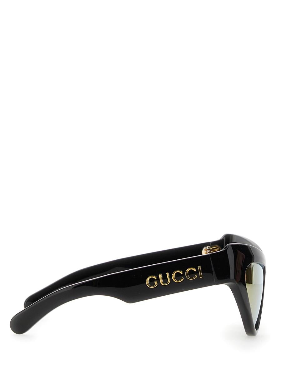 GUCCI Black Acetate Square Sunglasses